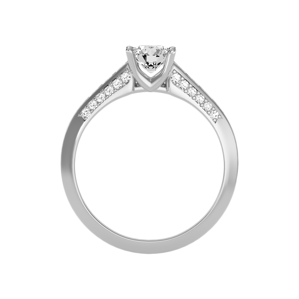 Radiante Solitaire Ring In 925 Sterling Silver - Two