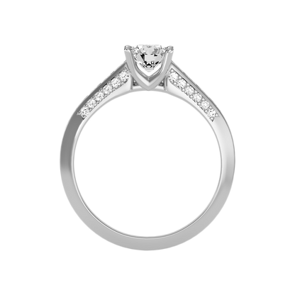 Radiante Solitaire Ring In 925 Sterling Silver - Two