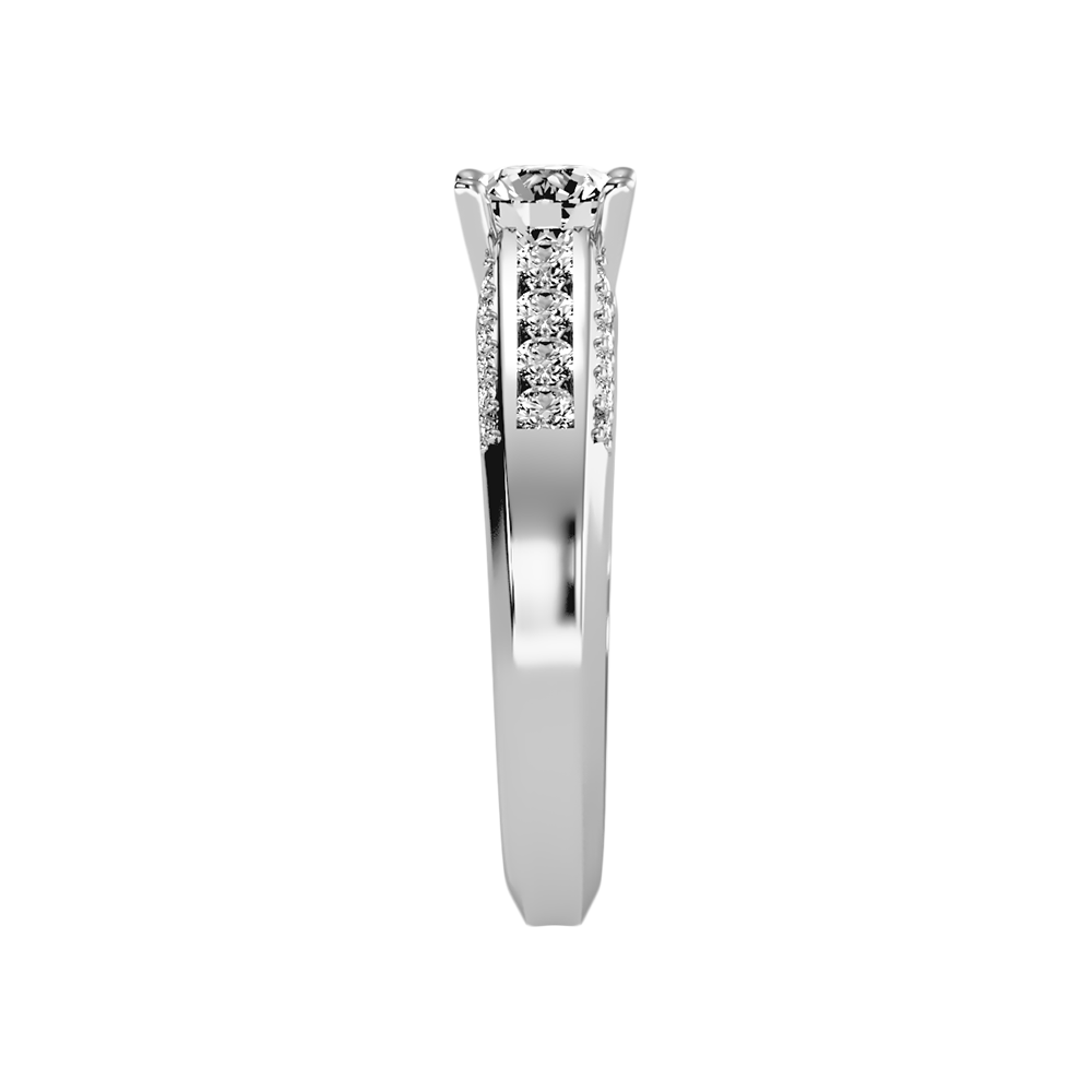 Radiante Solitaire Ring - Four