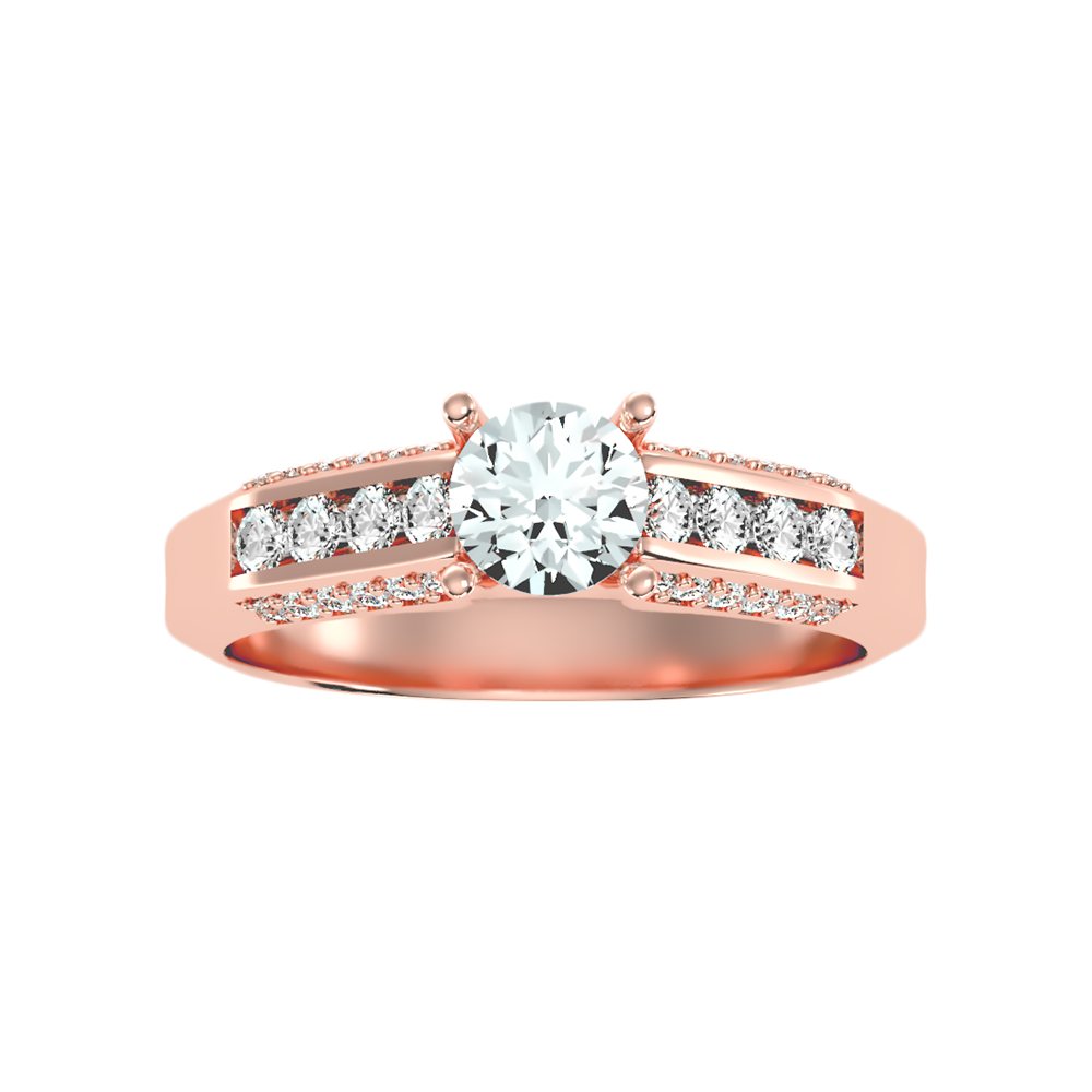 Radiante Solitaire Ring In 925 Sterling Silver - Seven