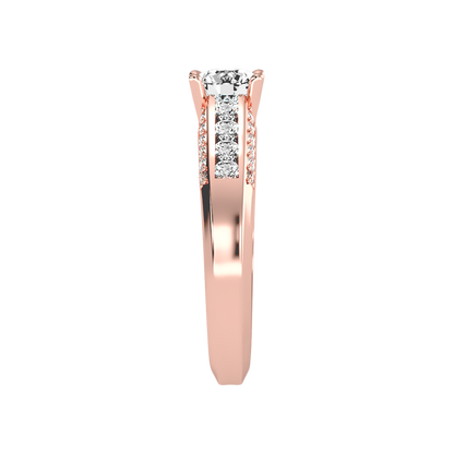 Radiante Solitaire Ring In 925 Sterling Silver - Eight
