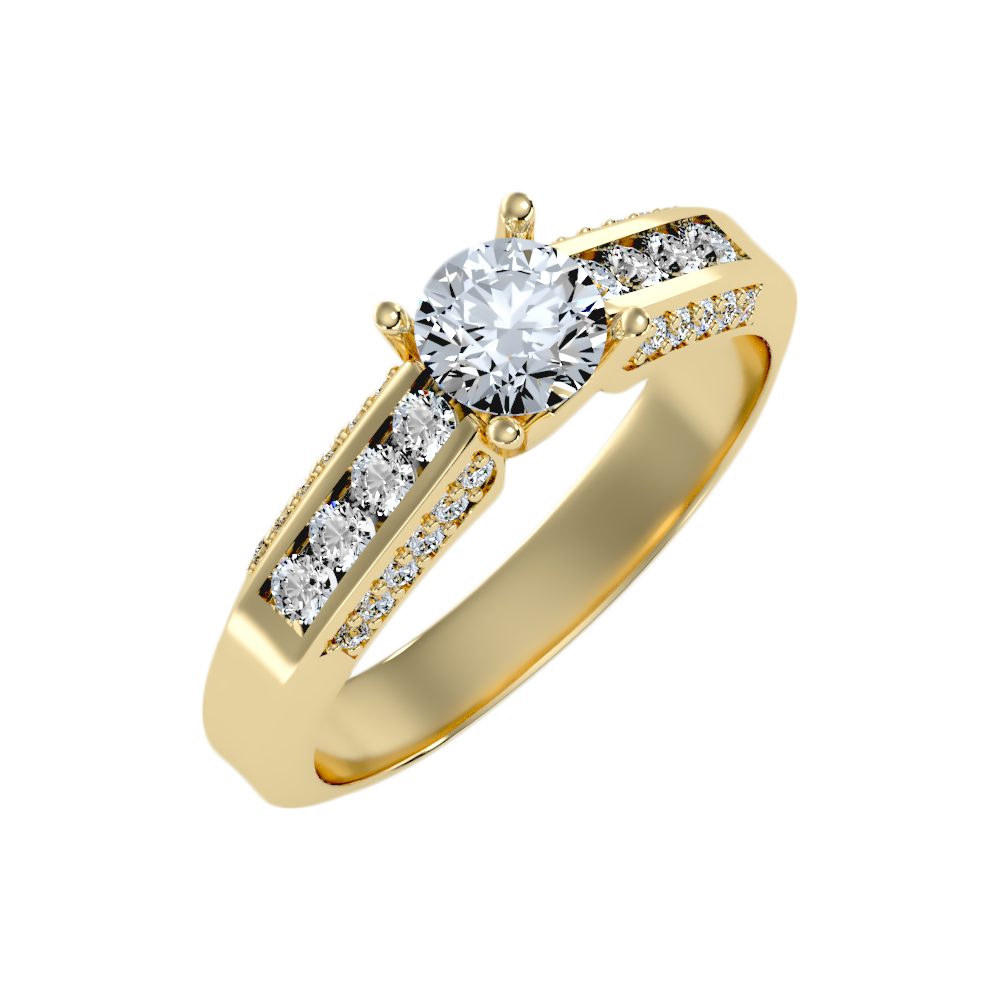 Radiante Solitaire Ring In 925 Sterling Silver - Nine