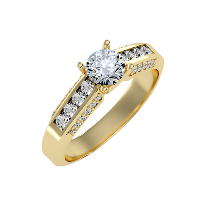 Radiante Solitaire Ring In 925 Sterling Silver - Nine