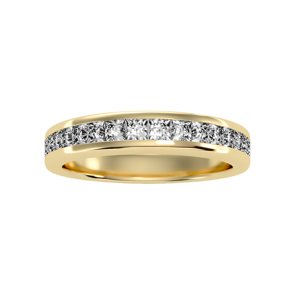 Rain Half Eternity Band In 925 Sterling Silver - Ten
