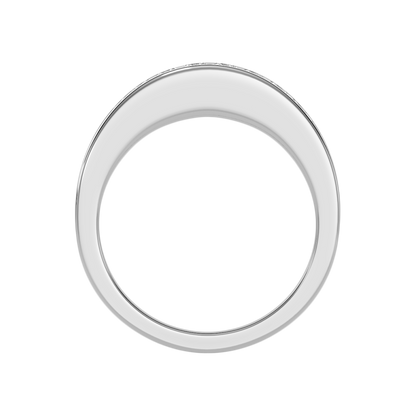 Rain Half Eternity Band In 925 Sterling Silver - Two