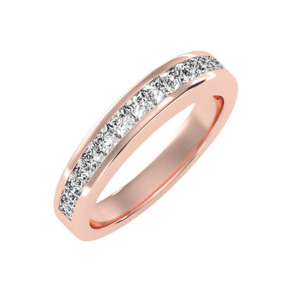 Rain Half Eternity Band In 925 Sterling Silver - Five