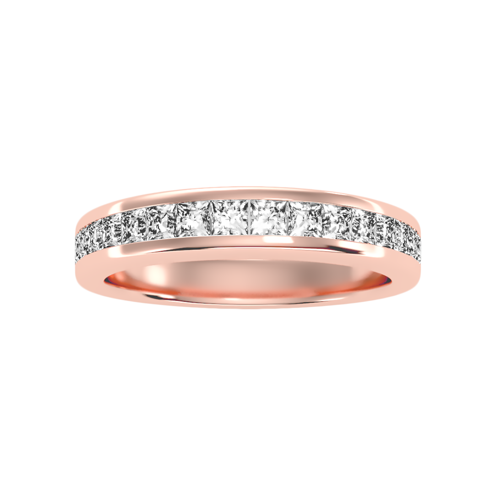 Rain Half Eternity Band In 925 Sterling Silver - Six