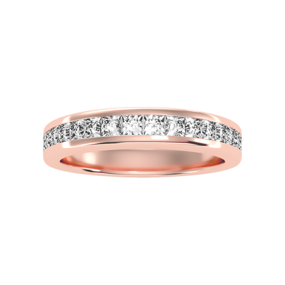 Rain Half Eternity Band In 925 Sterling Silver - Six
