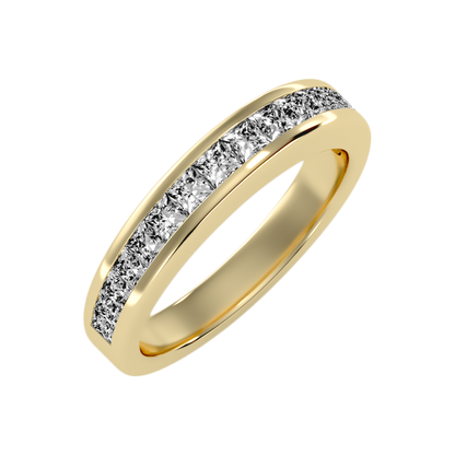 Rain Half Eternity Band In 925 Sterling Silver - Nine
