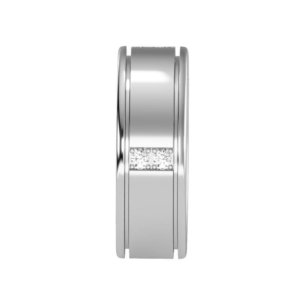 Ravishing Men's Broad Band Ring In 925 Sterling Silver - Four