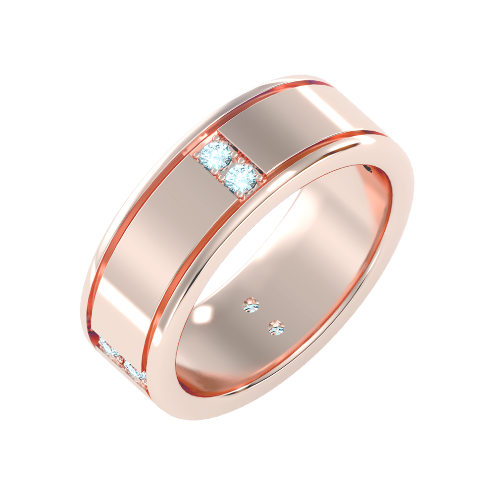 Ravishing Men's Broad Band Ring In 925 Sterling Silver - Five