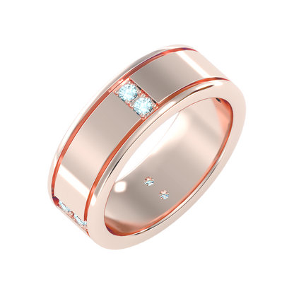 Ravishing Men's Broad Band Ring In 925 Sterling Silver - Five