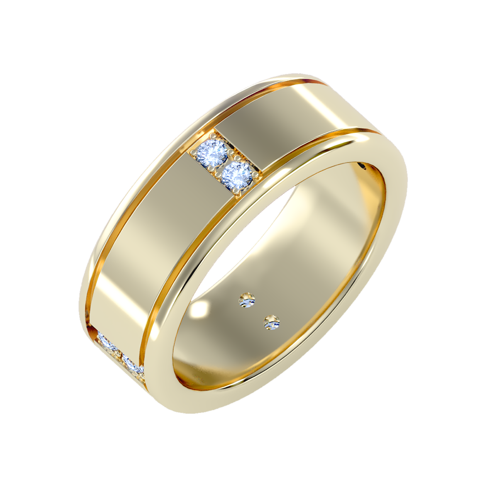 Ravishing Men's Broad Band Ring In 925 Sterling Silver - Nine