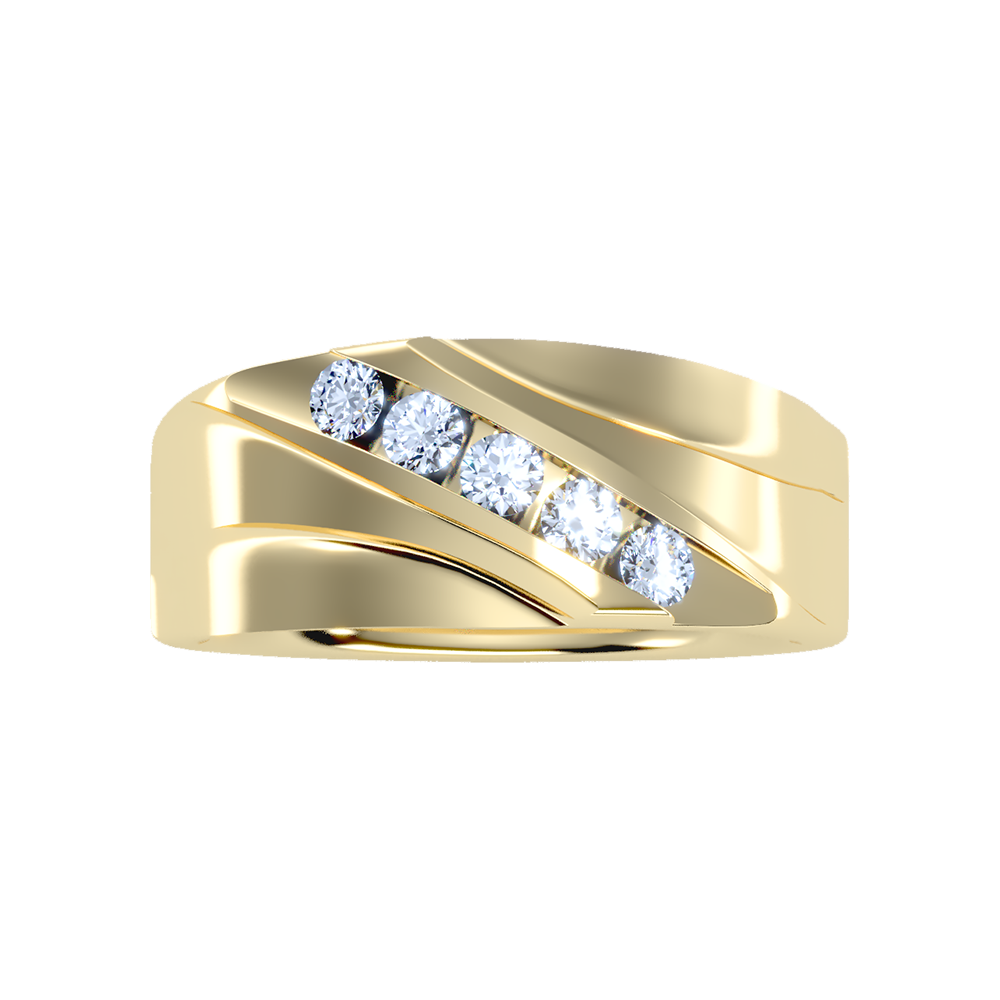 Razzle Men's Band In 925 Sterling Silver - Ten