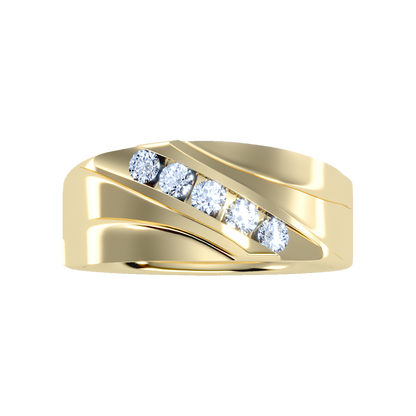 Razzle Men's Band In 925 Sterling Silver - Ten