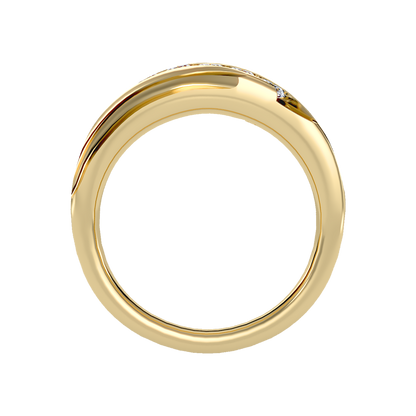 Razzle Men's Band In 925 Sterling Silver - Twelve