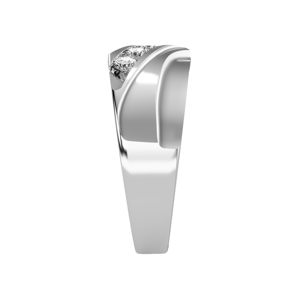 Razzle Men's Band In 925 Sterling Silver - Two