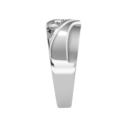Razzle Men's Band In 925 Sterling Silver - Two