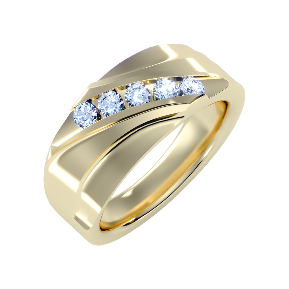 Razzle Men's Band In 925 Sterling Silver - Nine