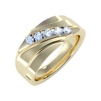 Razzle Men's Band In 925 Sterling Silver - Nine