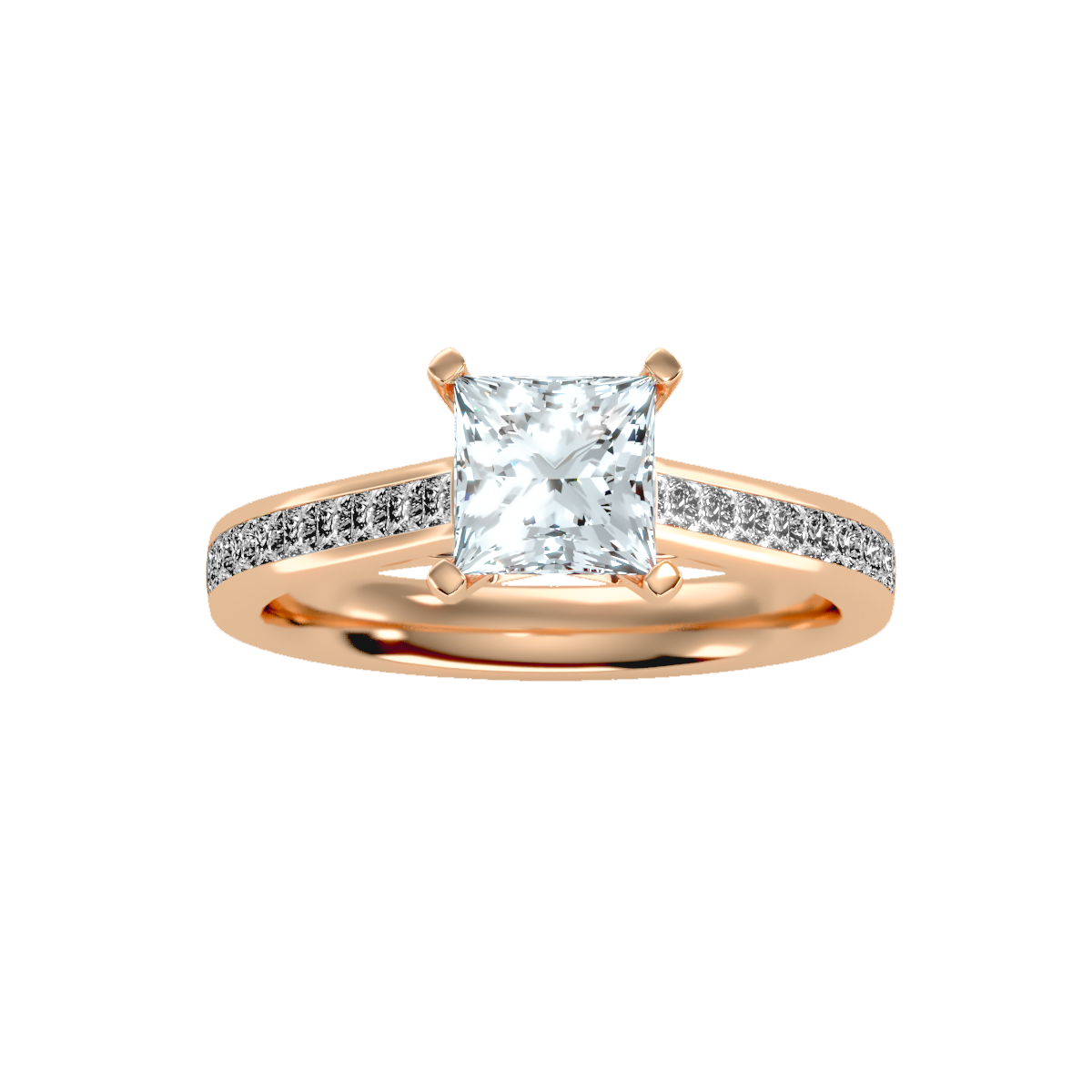White Gold Princess Diamond Wedding Ring