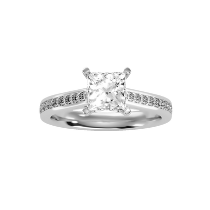 White Gold Princess Diamond Wedding Ring