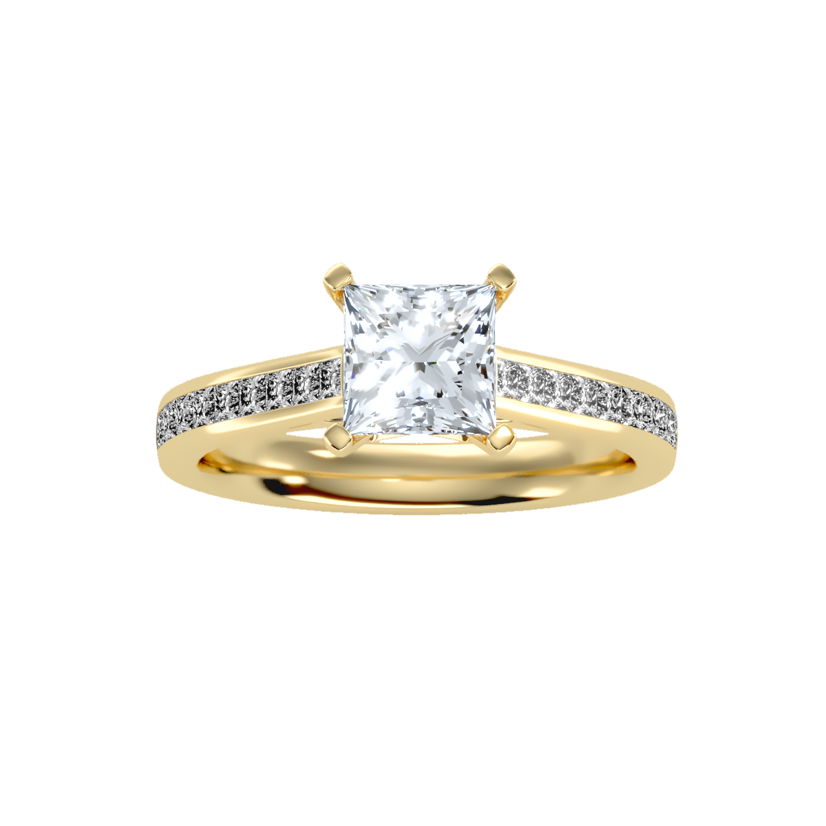 White Gold Princess Diamond Wedding Ring