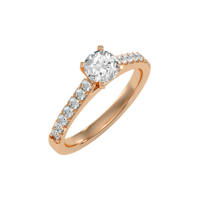 Yellow Gold Princess Diamond Wedding Ring