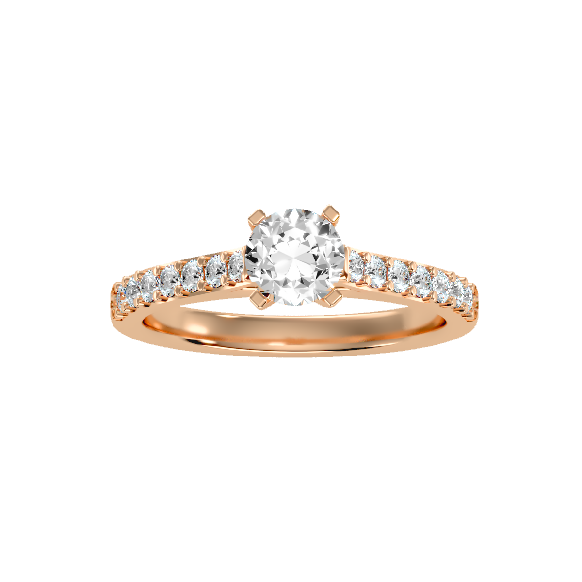 Yellow Gold Princess Diamond Wedding Ring
