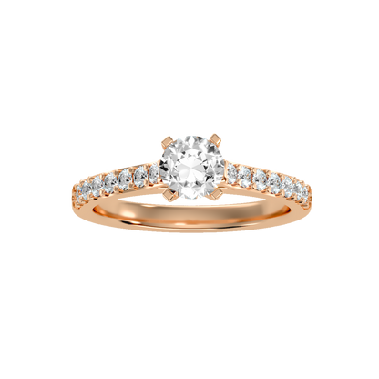 Yellow Gold Princess Diamond Wedding Ring