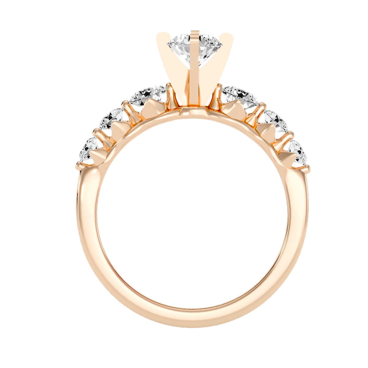 White Gold Diamond Wedding Solitaire Modern Ring