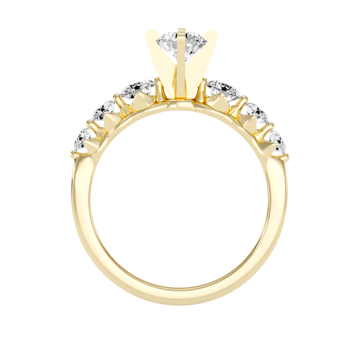 White Gold Diamond Wedding Solitaire Modern Ring