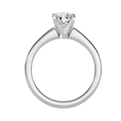 Rose Gold Solitaire Diamond Engagement Ring With Round Cut Stone - Six