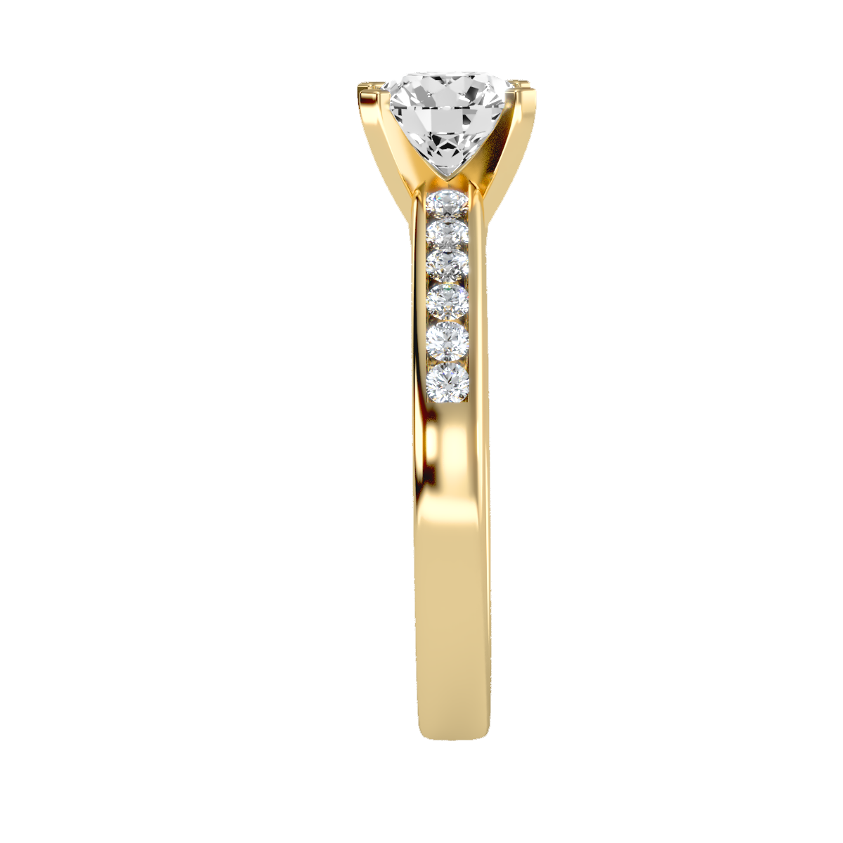 Rose Gold Solitaire Diamond Engagement Ring With Round Cut Stone - Twelve