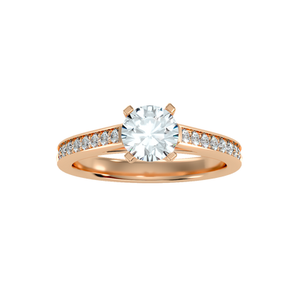 Yellow Gold Round Diamond Wedding Ring