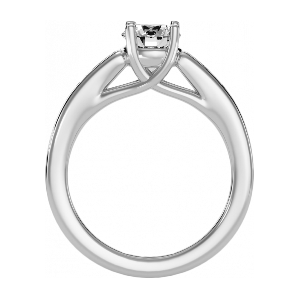Fancy Single Stone Ring In 925 Sterling Silver - One
