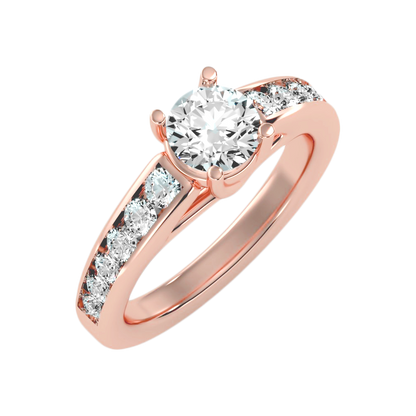 Fancy Single Stone Ring In 925 Sterling Silver - Ten