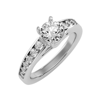 Fancy Single Stone Ring In 925 Sterling Silver - Two