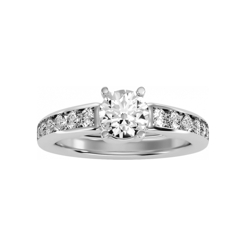 Fancy Single Stone Ring In 925 Sterling Silver - Four