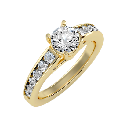 Fancy Single Stone Ring In 925 Sterling Silver - Six