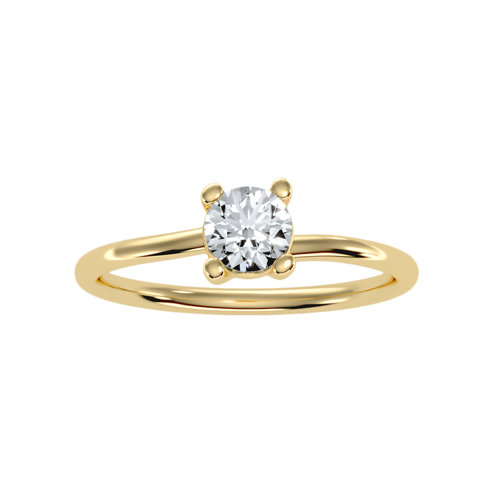 Redolent Solitaire Ring In 925 Sterling Silver - Ten