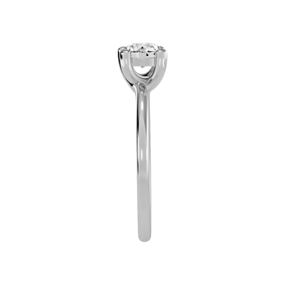 Redolent Solitaire Ring In 925 Sterling Silver - Four