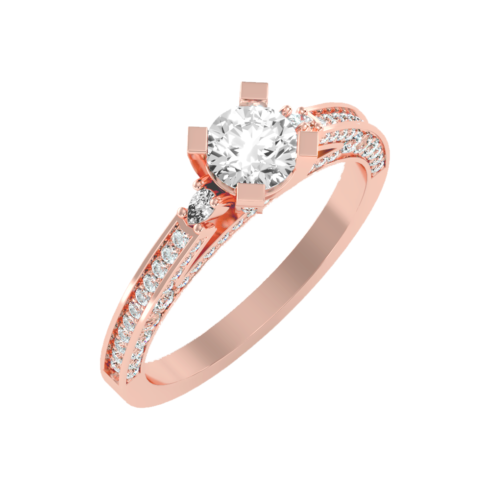 Reefulgent Solitaire Ring In 925 Sterling Silver - One
