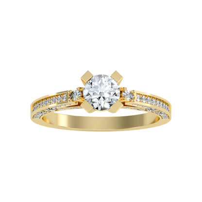 Reefulgent Solitaire Ring In 925 Sterling Silver - Ten