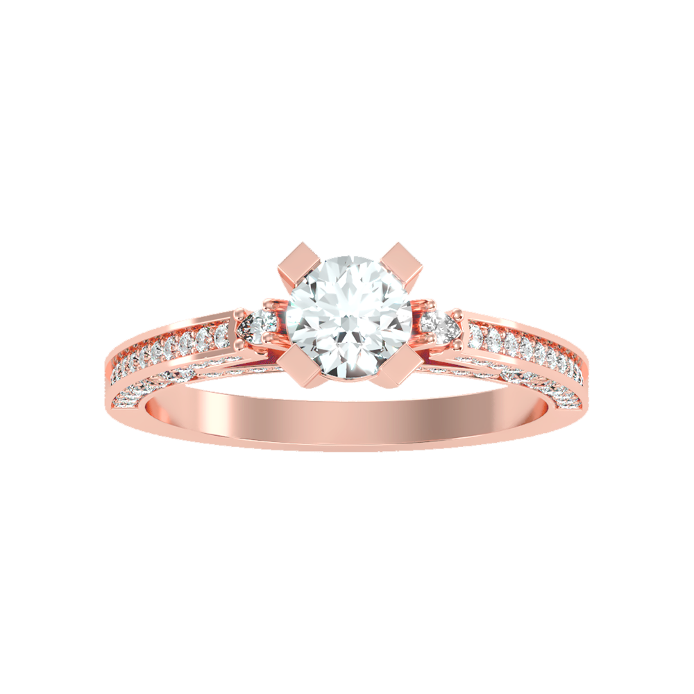 Reefulgent Solitaire Ring In 925 Sterling Silver - Two