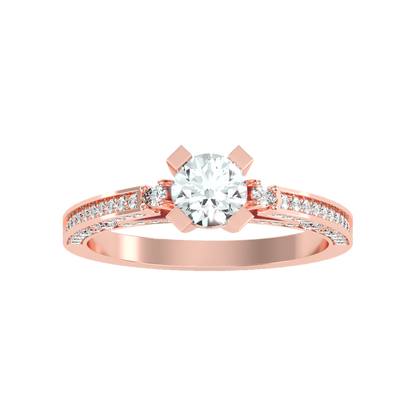 Reefulgent Solitaire Ring In 925 Sterling Silver - Two