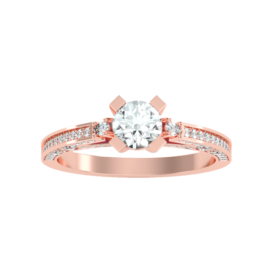 Reefulgent Solitaire Ring In 925 Sterling Silver - Two