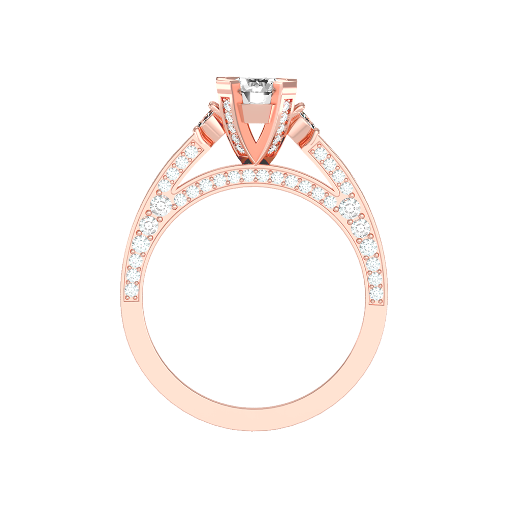 Reefulgent Solitaire Ring In 925 Sterling Silver - Four