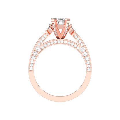 Reefulgent Solitaire Ring In 925 Sterling Silver - Four