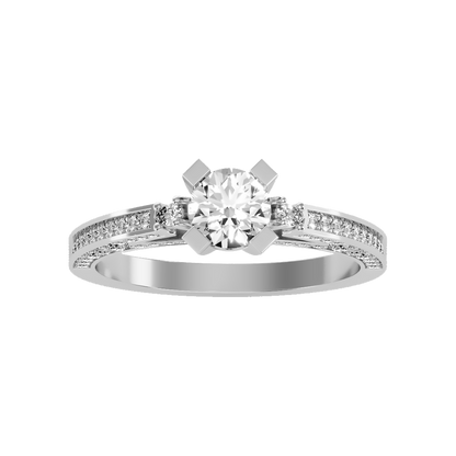 Reefulgent Solitaire Ring In 925 Sterling Silver - Six